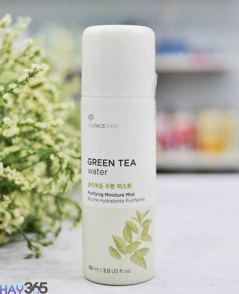 Xịt khoáng The Face Shop Green Tea Water Purifying Moisture Mist mang đến khả năng kháng viêm hiệu quả