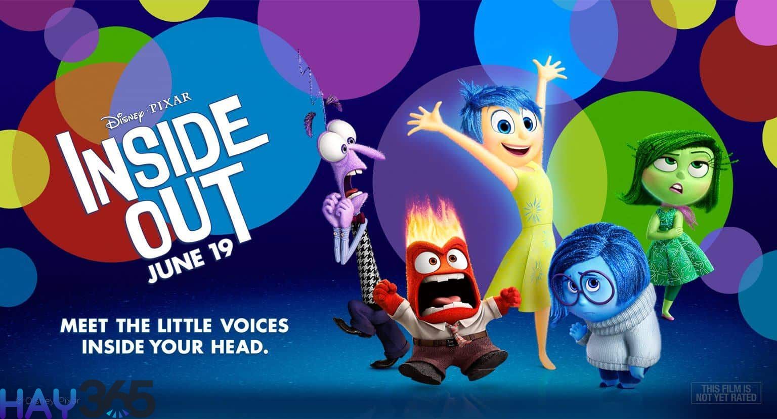 Inside Out là bộ phim hoạt hình của Pixar được đánh giá cao